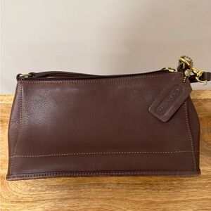 Coach Vintage Bleeker Demi Zip Baguette Pouch Leather Handbag 9311 Mahogany/Brow